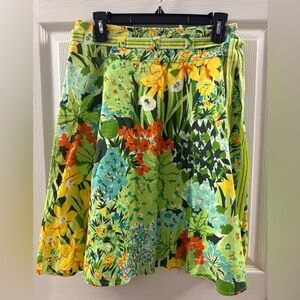 Express Floral Belted A-Line Skirt Size 2